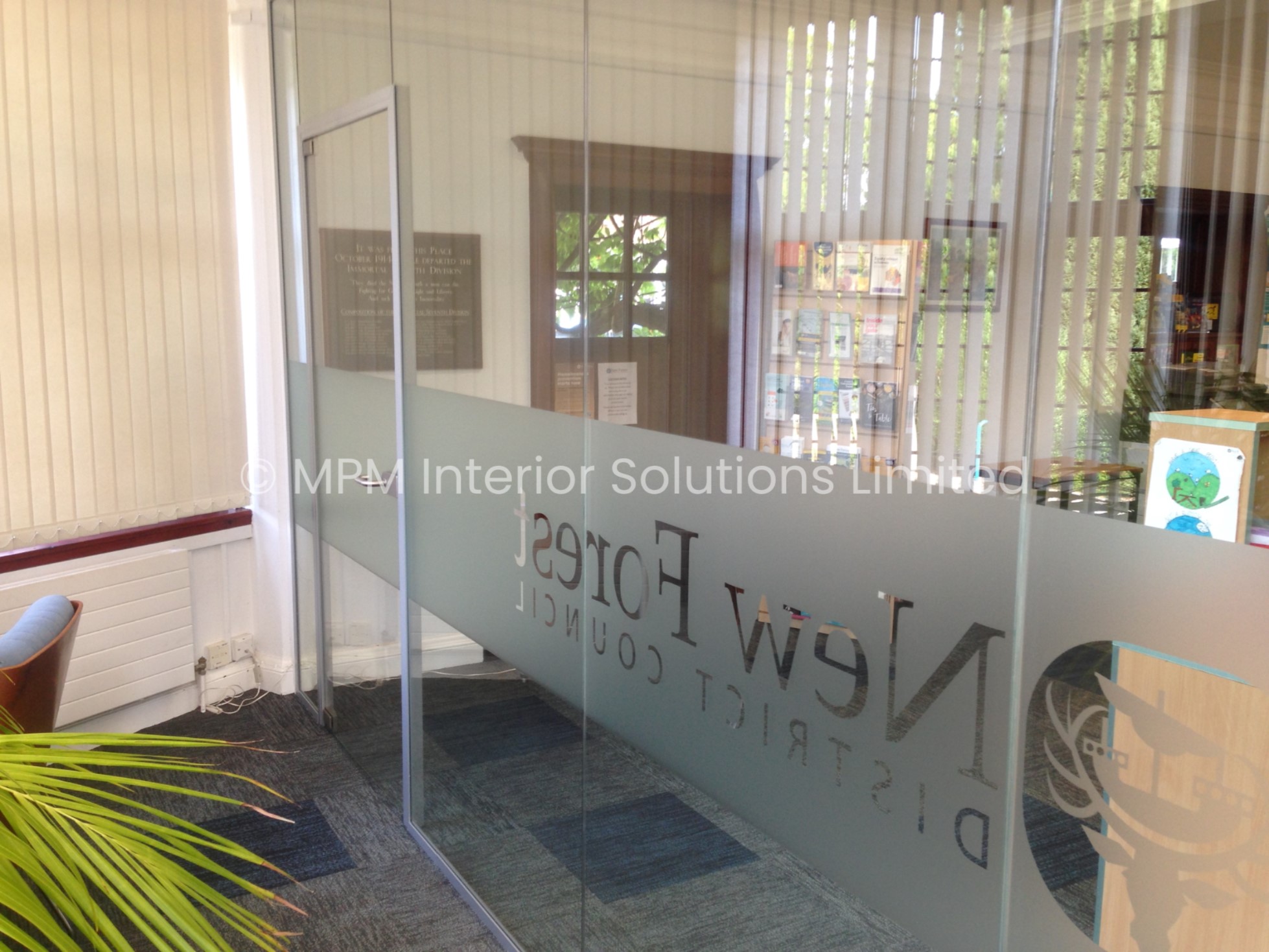 Frameless Glass Office Partitioning, New Forest District Council (Lyndhurst, Hampshire), MPM Interior Solutions Limited
