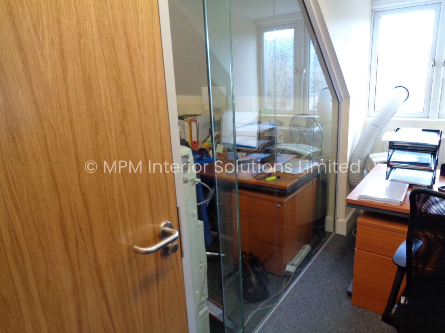 Frameless Glass Office Partitioning, Survery Roofing Group Ltd (Whyteleafe, Surrey), MPM Interior Solutions Limited
